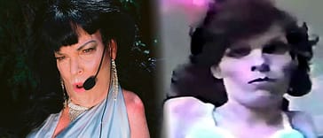 Fotografía de Sandie Crisp junto a un momento del video viral Obedece a la Morsa